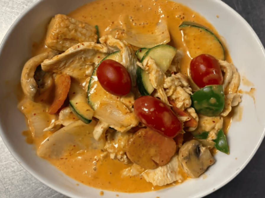 Red Curry with Chicken.