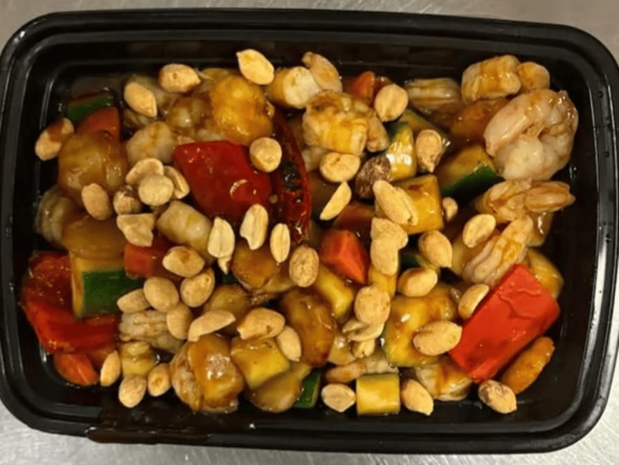 S6. Kung Po Shrimp with Peanuts.